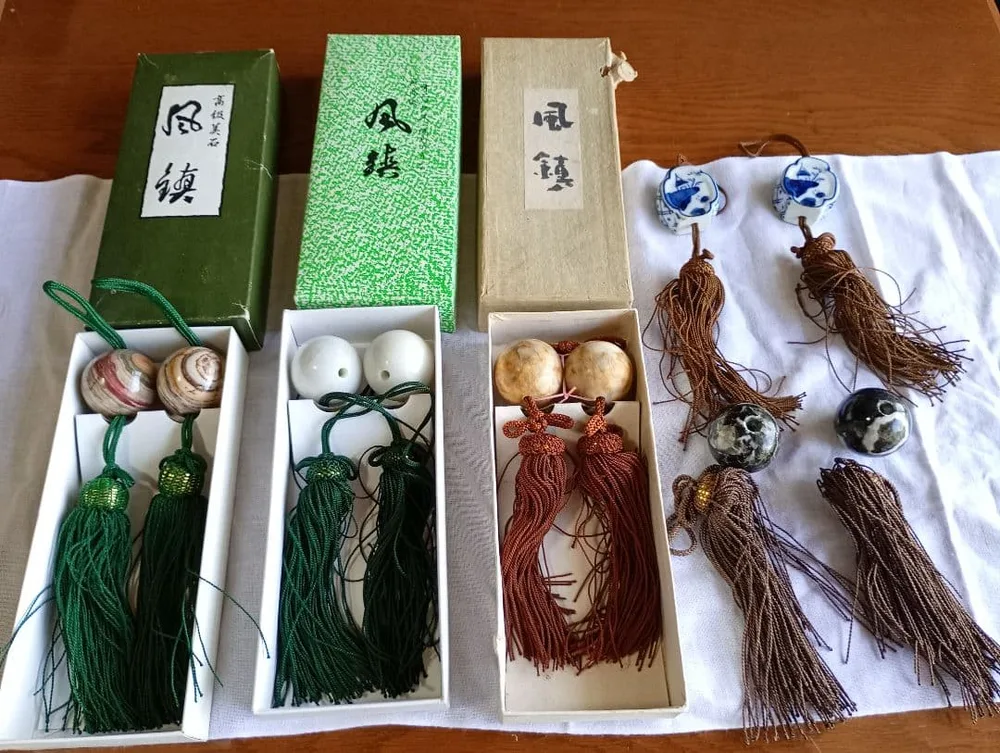 風鎮 最高級オニックス 縞めのう石 時代物 未使用含む5点