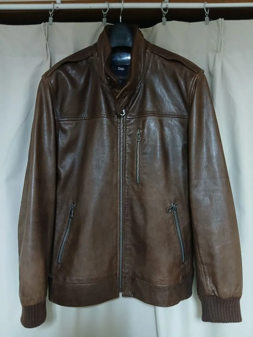 gap ライダースジャケット レザージャケット レザーブルゾン