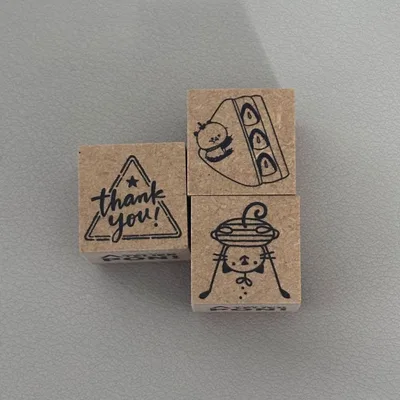アトリエポン スタンプ はんこ 3点セット 三角はんこくじ 新品