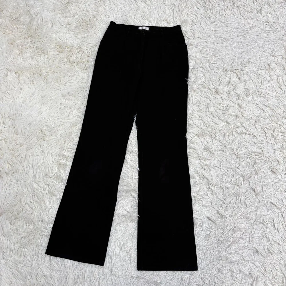 B-Three ビースリー ストレッチ フレアパンツ 黒 30 W57〜60