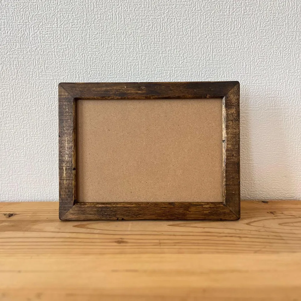 2Lフォトフレーム アンティーク加工 ハンドメイド
