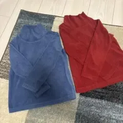 UNIQLO110キッズ 長袖 ハイネック カットソー 2枚セット