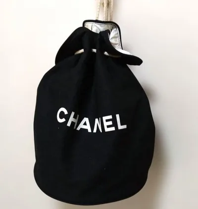 CHANEL 巾着バッグ ブラック