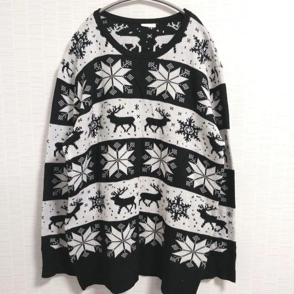 Nordic Sweater Crew Neck Christmas Big Size Unisex