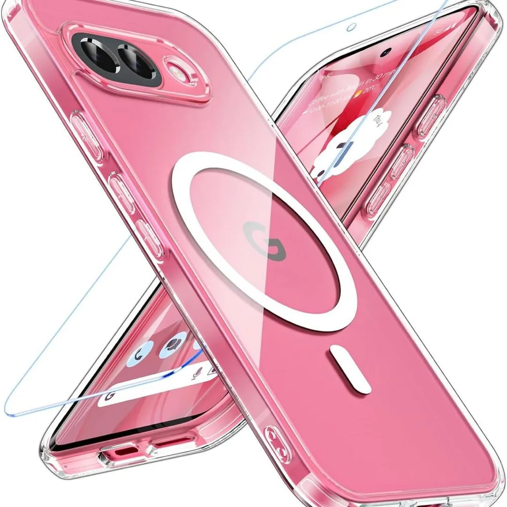 Pixel 9a ケース ガラスフィルム付き MagSafe対応 クリア