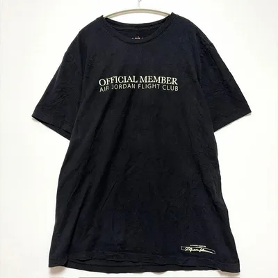 ジョーダン Tシャツ バックプリント クルーネック 半袖 ロゴ L 黒 海外古着