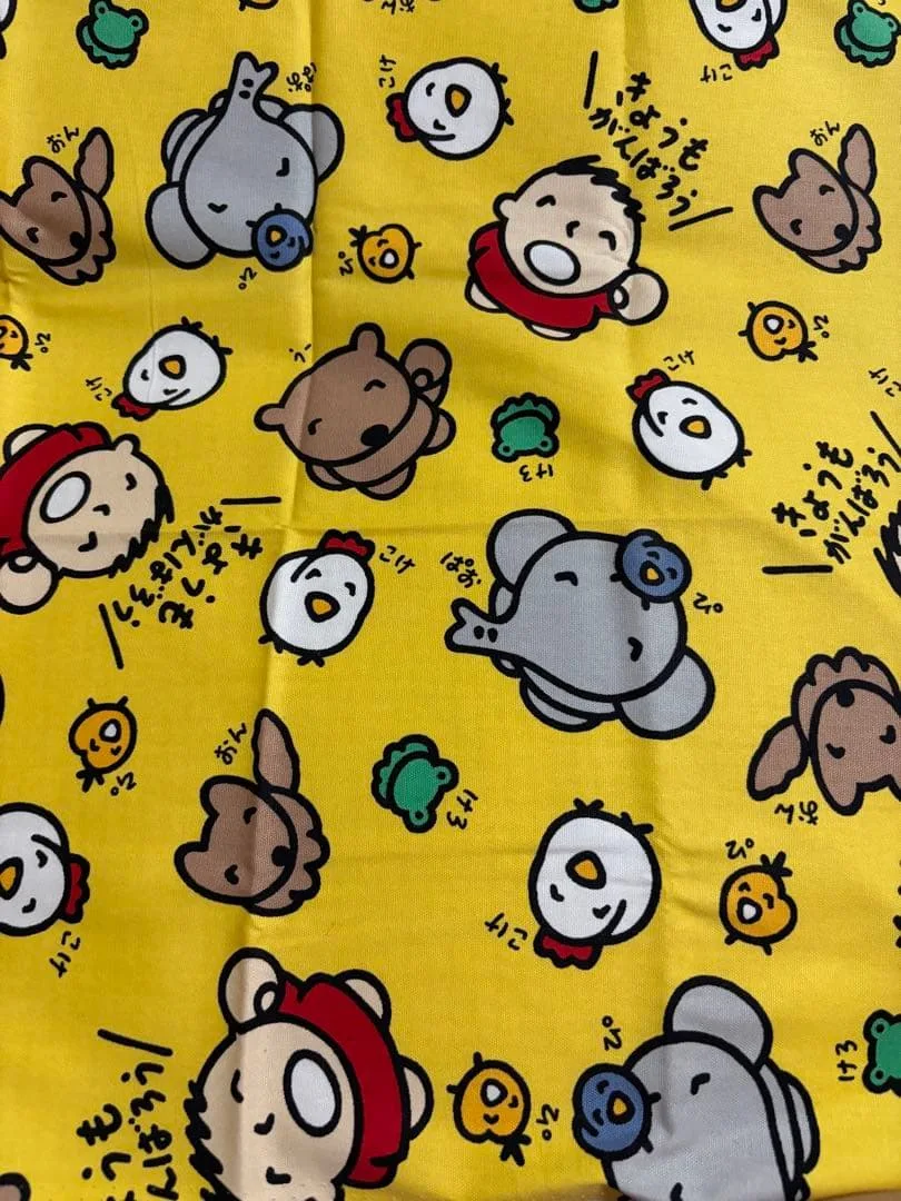 サンリオ みんなのタァ坊 生地 イエロー はぎれ平成レトロ