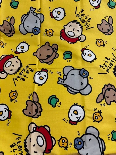 サンリオ みんなのタァ坊 生地 イエロー はぎれ平成レトロ