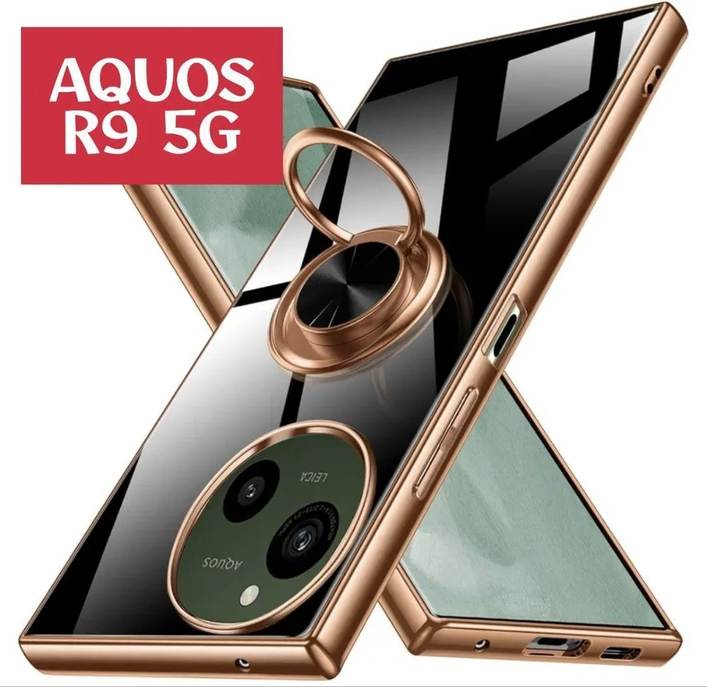 AQUOS R9 5G スマホケース 車載ホルダー対応 ブラック スタンド機能