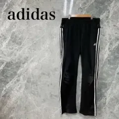 adidas メンズ 黒 トラックパンツ スポーツ ストリート 古着