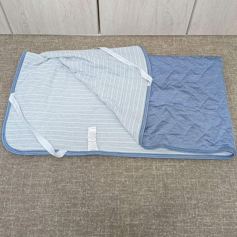ニトリ両面使えるゴムバンド付き敷パッド シングル NクールWSP ブルー
