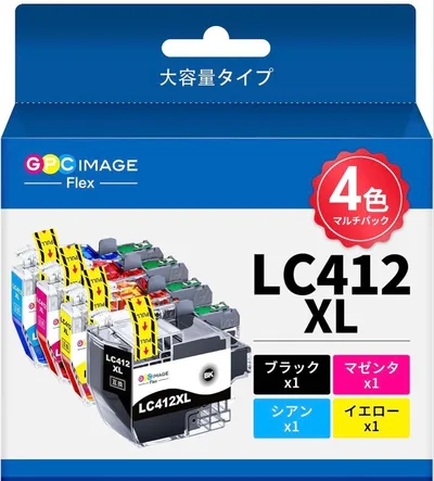 13. ブラザー互換インク LC412XL 大容量4色4本セット