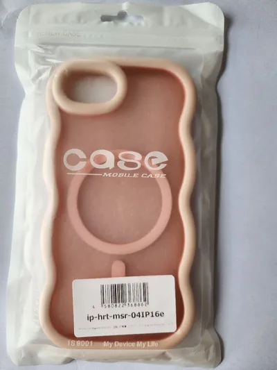 iPhone用ケース ウェーブデザイン ピンク