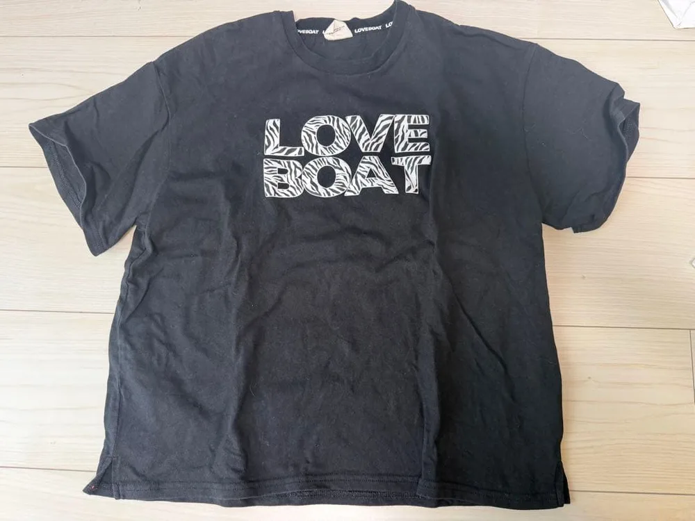 LOVE BOAT ゼブラ柄ロゴ Tシャツ コギャル KOGYARU