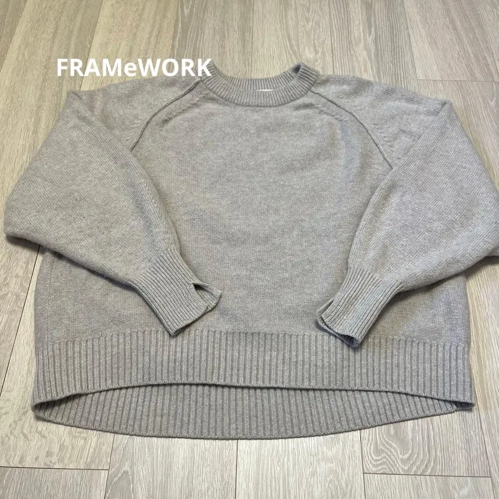 FRAMeWORK クルーネックニット グレー 長袖