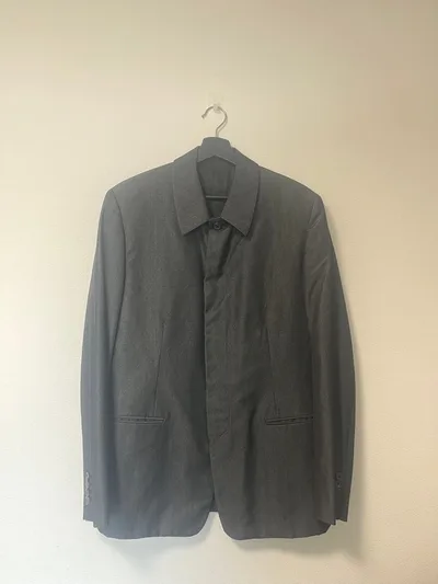 90s PRADA Archive 比翼 テーラードジャケット レーヨン 黒