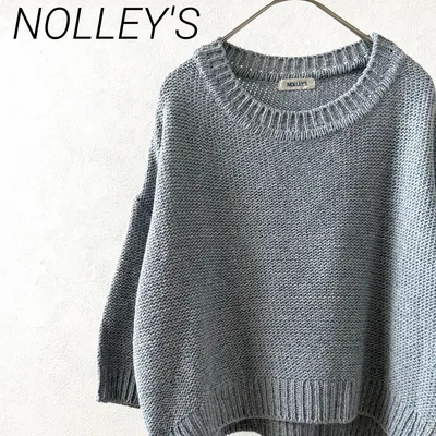 NOLLEY'S ニット セーター 七分袖 クルーネック シンプル ゆったり