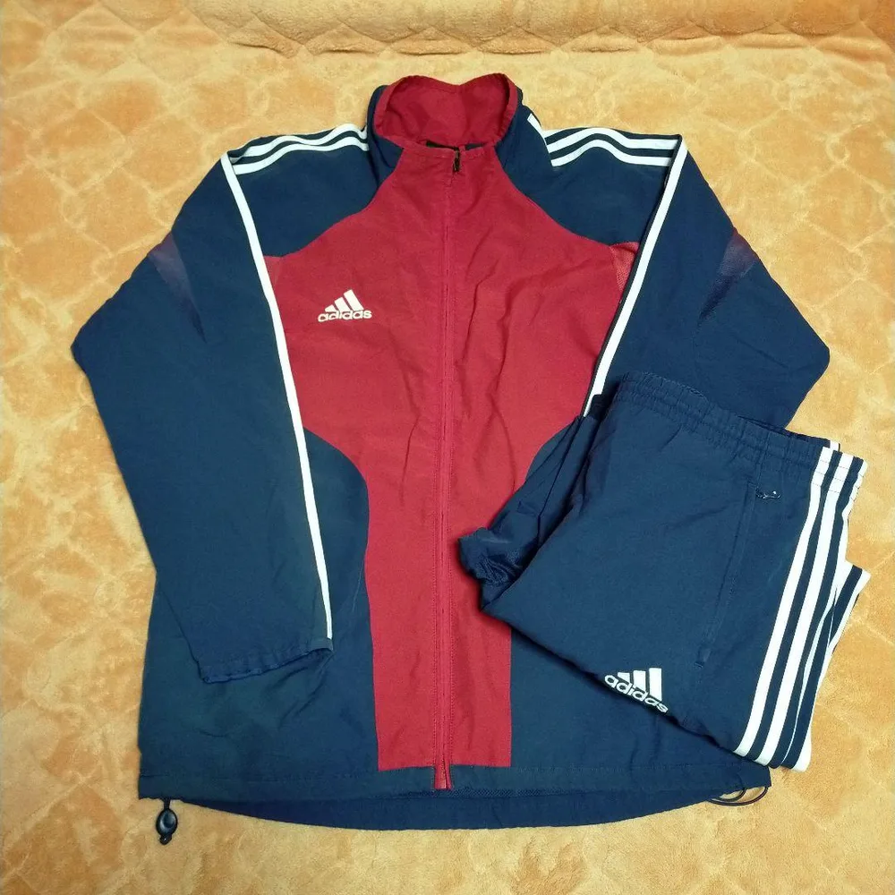00s Y2K adidas ナイロンジャケット&パンツ 2003年製 訳あり