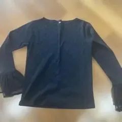 しまむら 袖フレア 黒 長袖 Tシャツ・カットソー