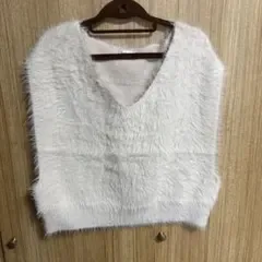 Vネックベスト ホワイト 4L