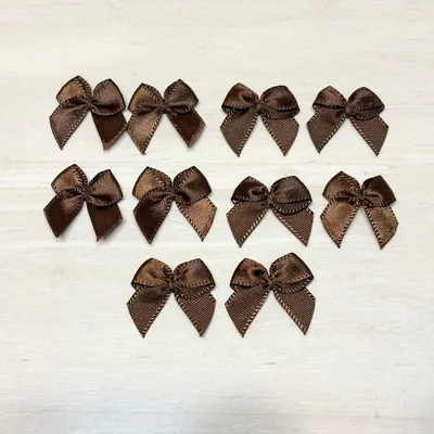 サテンリボン ブラウン 茶色 10個セット ハンドメイド パーツ