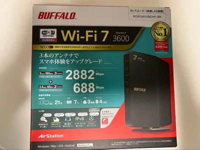 BUFFALO Wi-Fi 7 ルーター WSR3600BE4P-BK