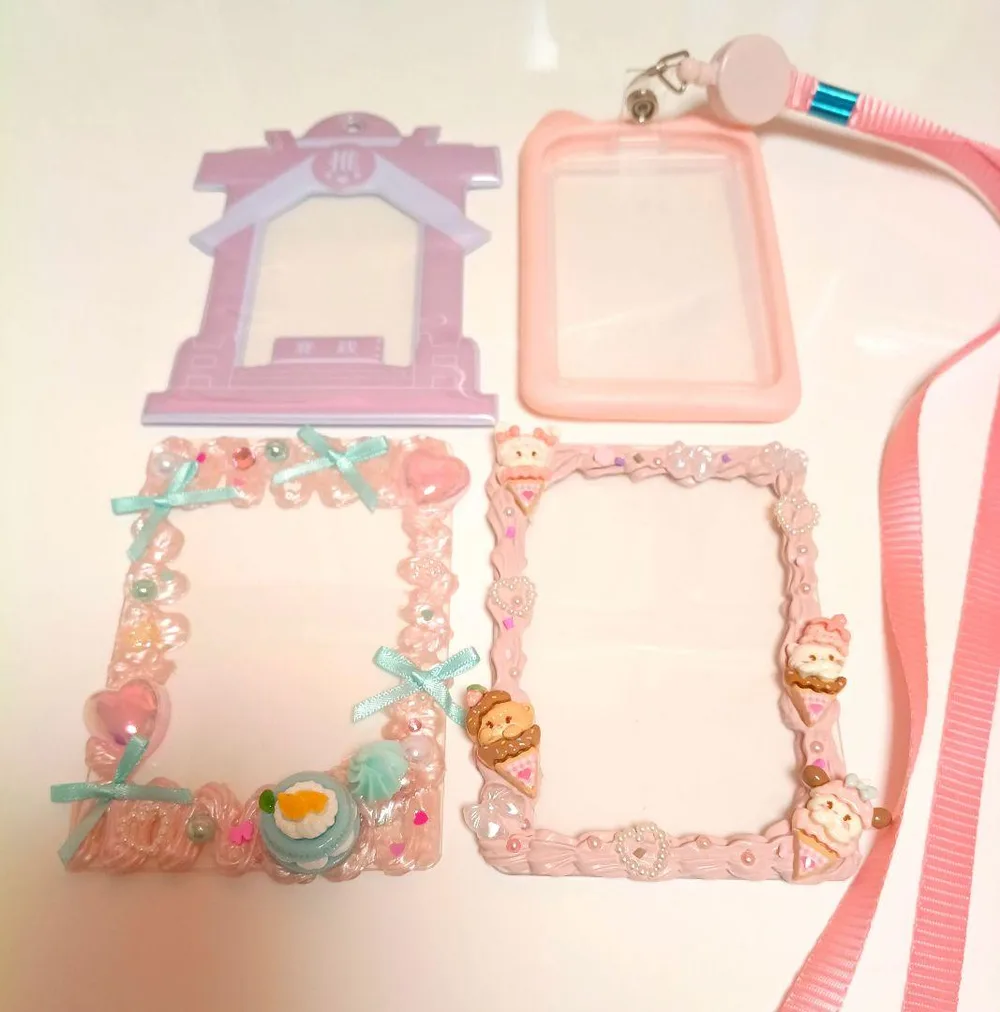 硬質ケース デコレーション 推し活 ピンク ハンドメイド