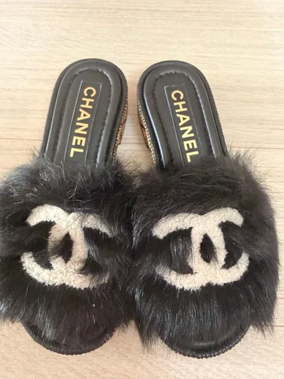 CHANEL シャネル ファーサンダル 36