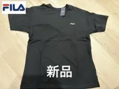 新品 ☆FILA 刺繍ロゴ 半袖Tシャツ ブラック Lサイズ