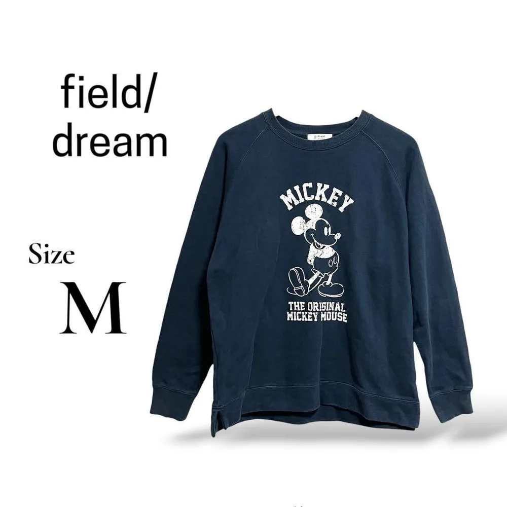 【ディズニー公式】フィールドドリーム ミッキー スウェット ネイビー M