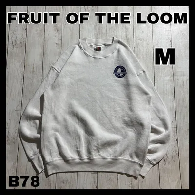 FRUIT OF THE LOOM スウェット ボートショー ロゴ ホワイト M