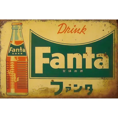 新品 ファンタ 看板 ブリキ レトロ ポスター ドリンク 雑貨