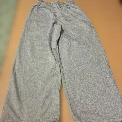 スウェットパンツ グレー ワイドシルエット ウエストゴム