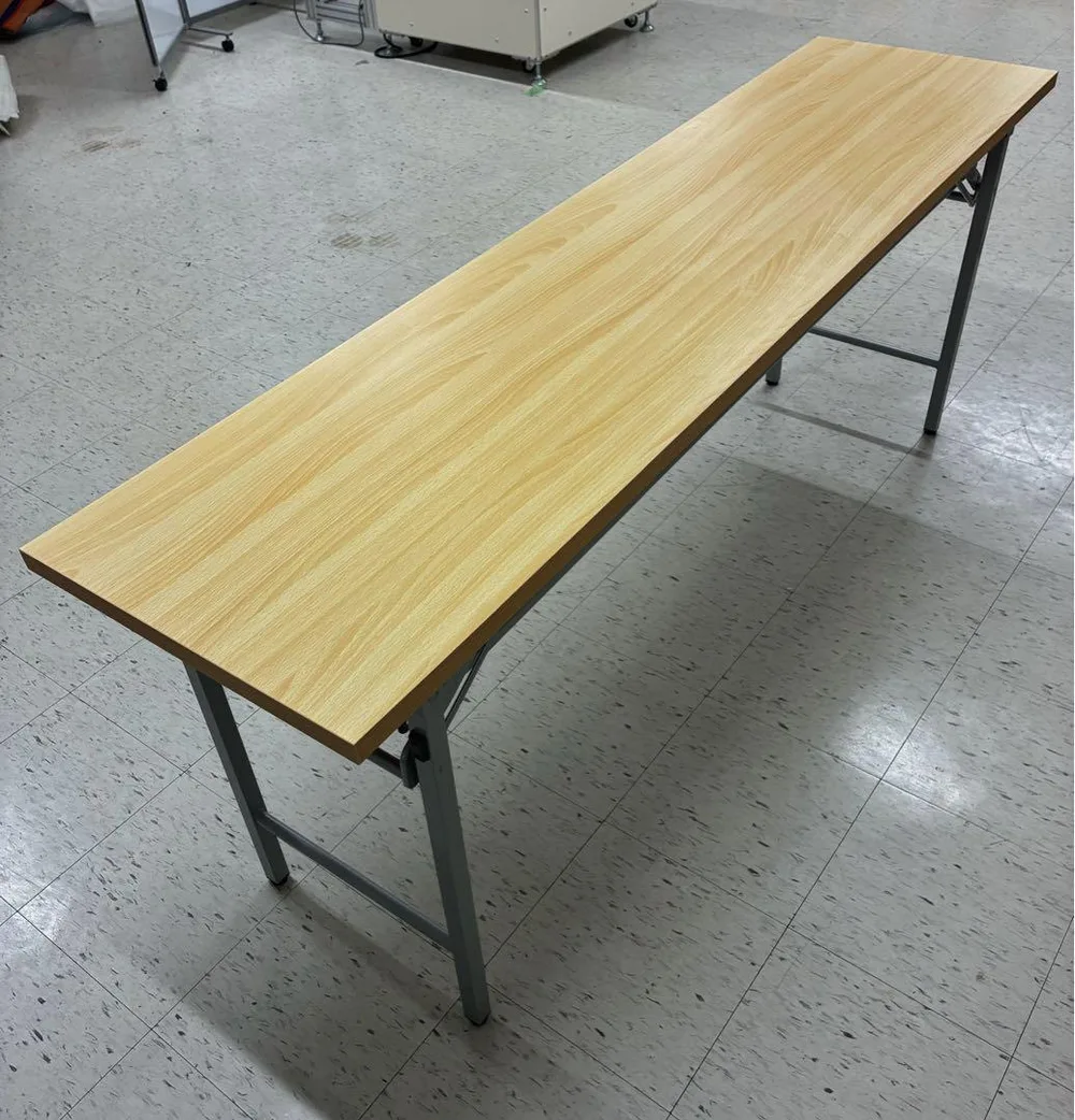アイリスチトセ 折りたたみテーブル 幅1800mm 奥行450mm 棚付き