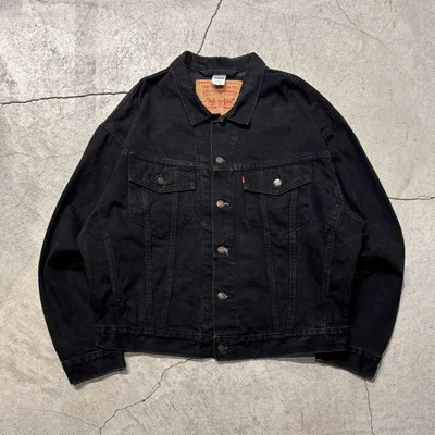 90s Levi's 70598 4159 ブラックデニムジャケットL カナダ製