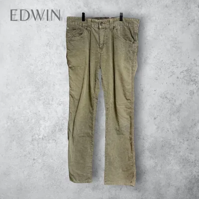 EDWIN エドウィン コーデュロイパンツ カーキ メンズ 34×33 メンズ