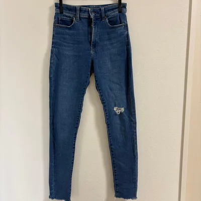 UNIQLO JEANS スキニーデニム ダメージ加工