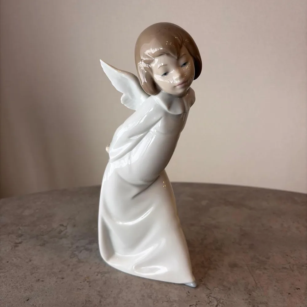 LLADRO リヤドロ 天使の考えごと「わかってきたぞ」 陶器人形 置物