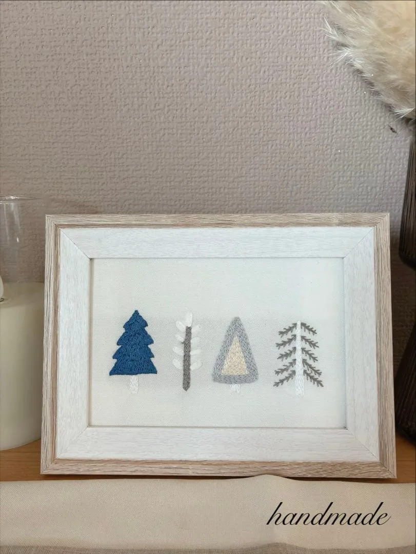 ハンドメイド 刺繍フレーム 木 インテリア
