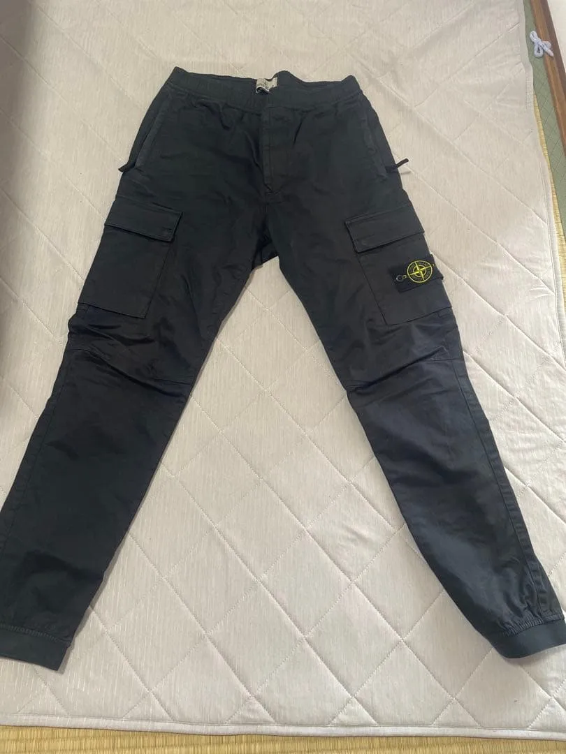 STONE ISLAND カーゴパンツ ブラック