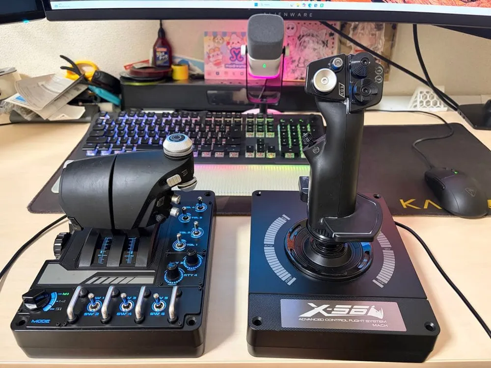 Logicool X56 HOTAS RGBスロットル&スティック コントロー…