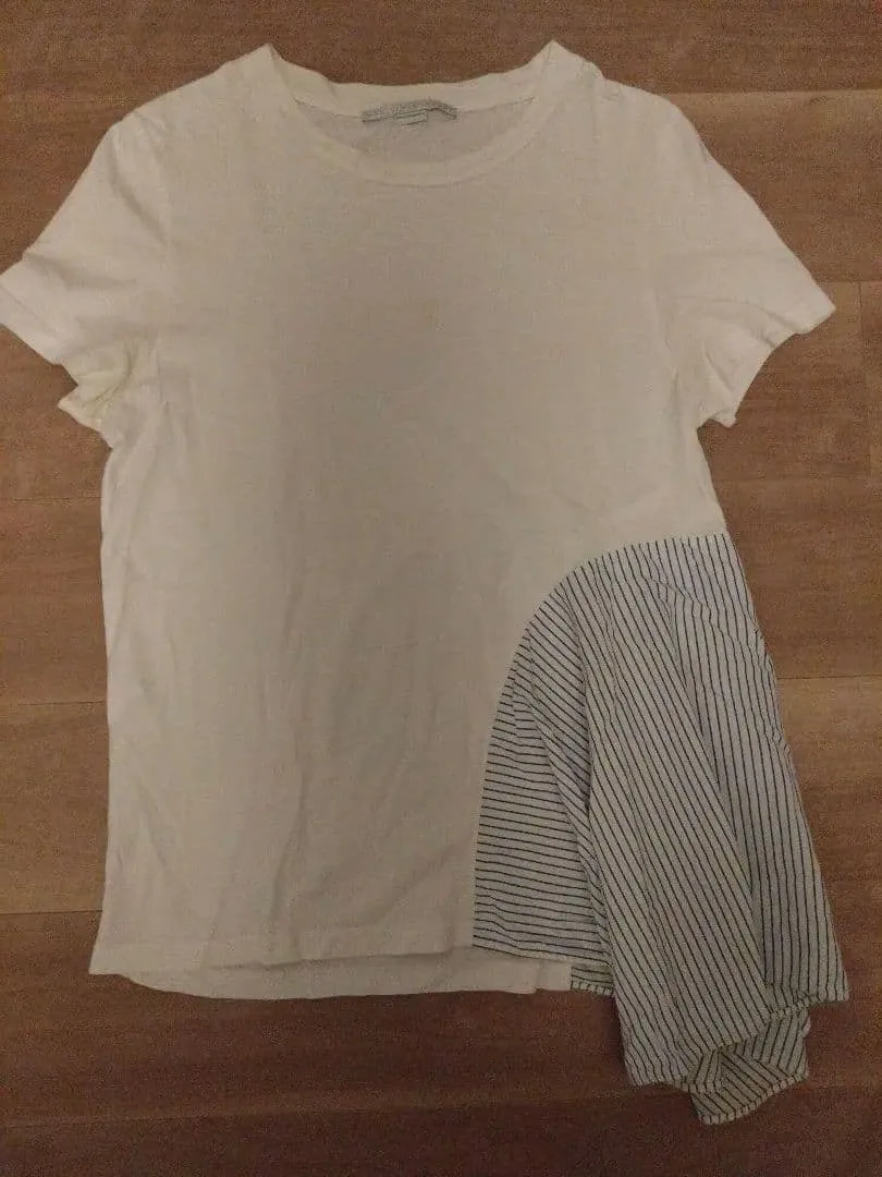 ステラマッカートニー 変形 Tシャツ 布帛ドッキング