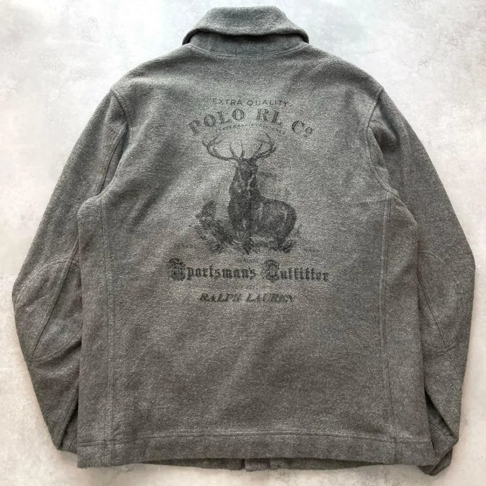 超希少 90s ポロラルフローレン ショールカラー カバーオール バックロゴ L