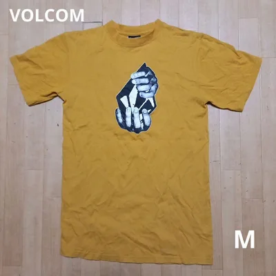 VOLCOM ボルコム 半袖Tシャツ マスタード M オールドボルコム