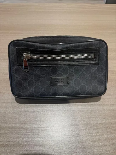 GUCCI グッチ GGスプリーム ボディバッグ ブラック