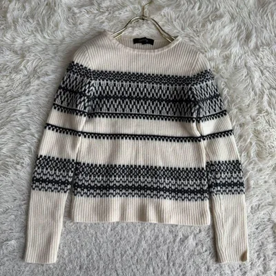 UNTITLED ニット アイボリー 0 キレイめ オシャレ 柄 着まわし