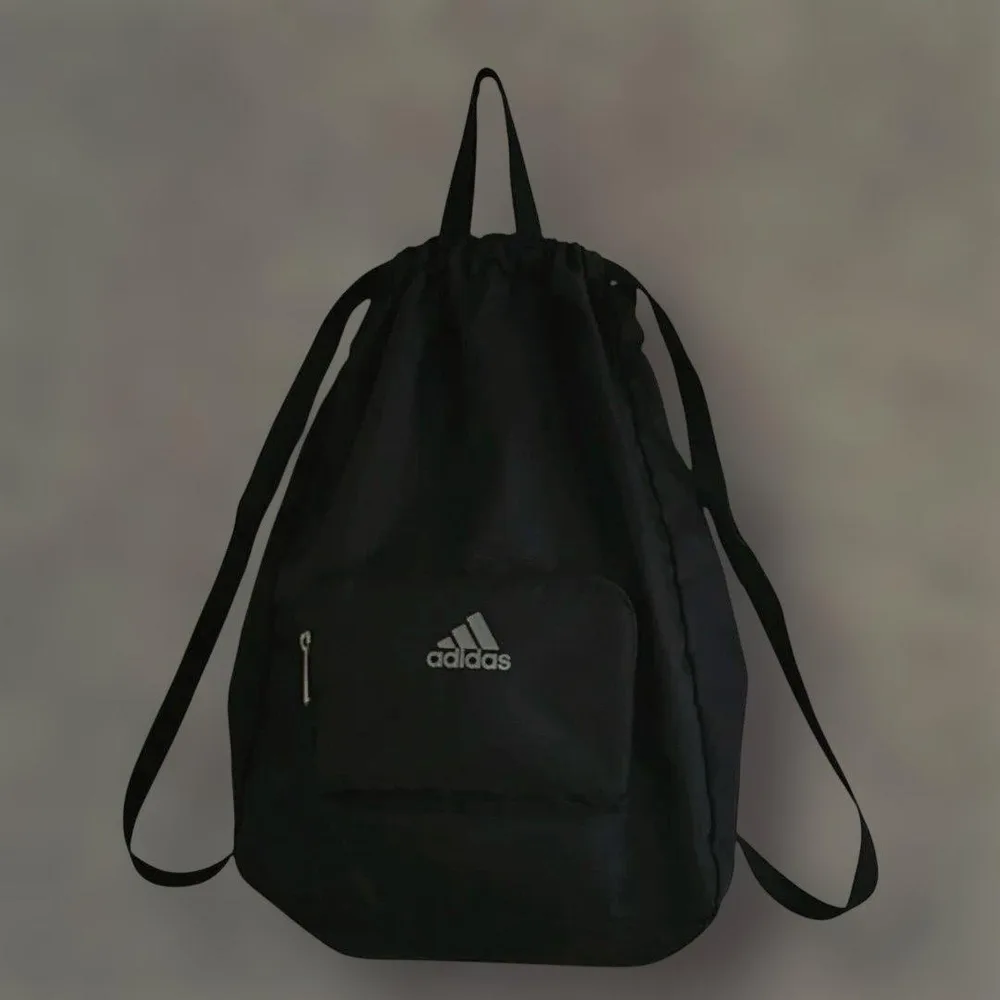 adidas アディダス ナップサック リュック 黒 ヴィンテージ Y2K