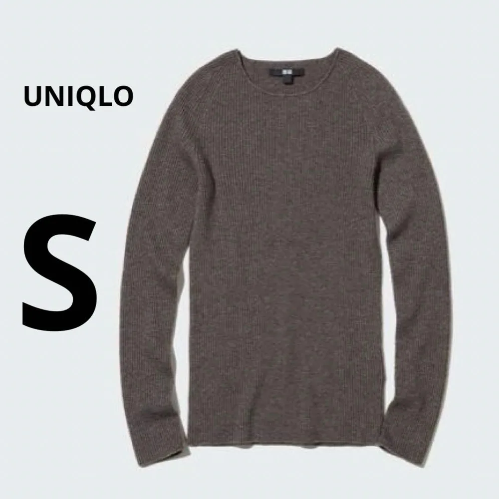 UNIQLO 3Dカシミヤリブクルーネックセーター 長袖 カシミア100%