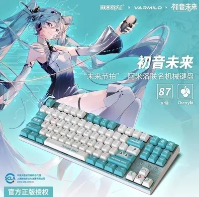 【日本未発売】moeyu Varmilo コラボ 初音ミク キーボード 青軸