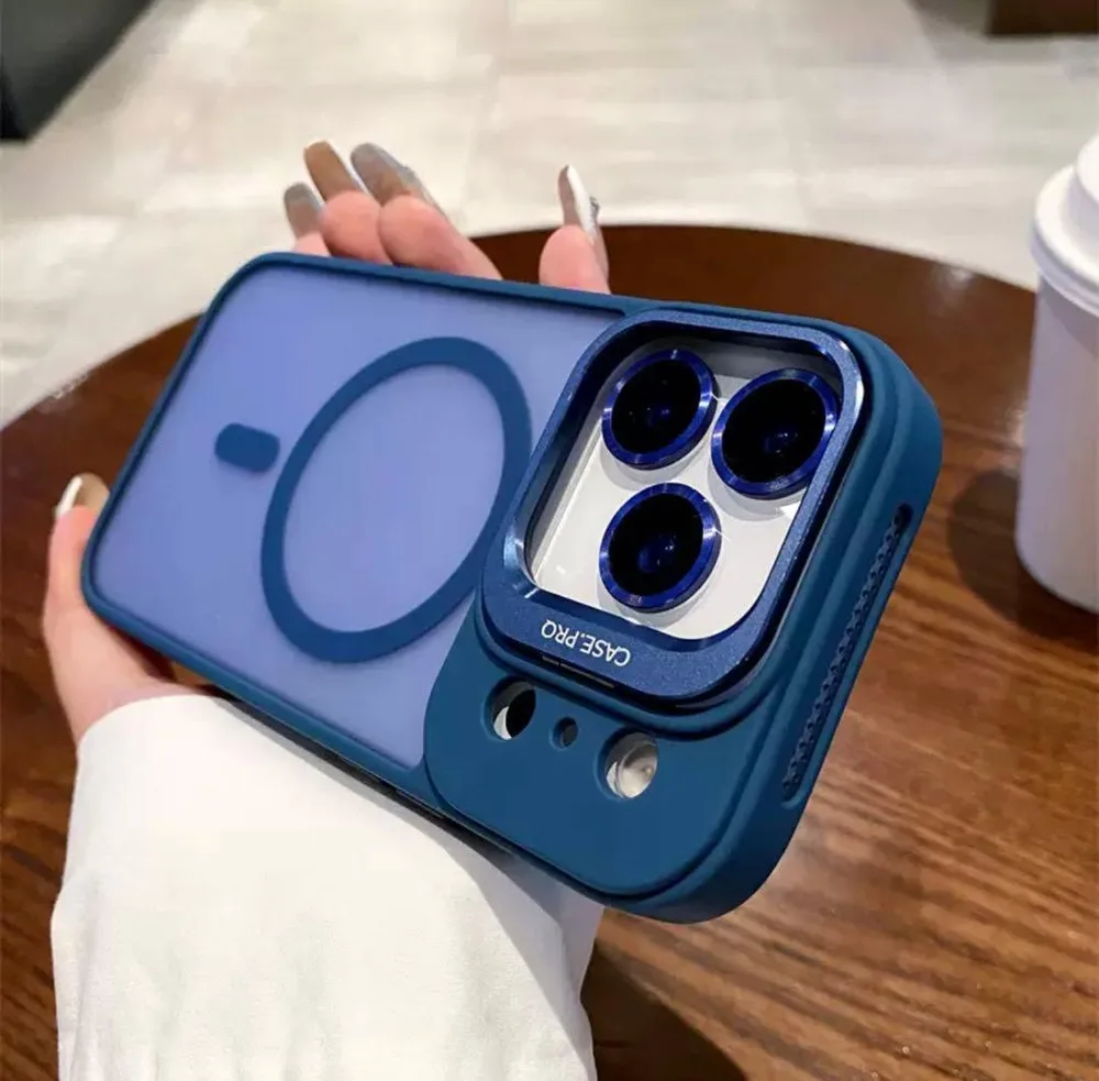 iPhone18 ProMax MagSafe対応ケース レンズ保護ネイビー